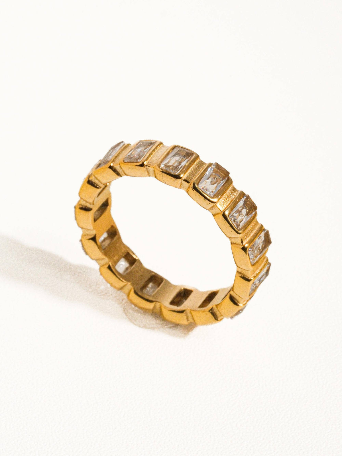 Sterling Gold Gold Rhinestone Ring