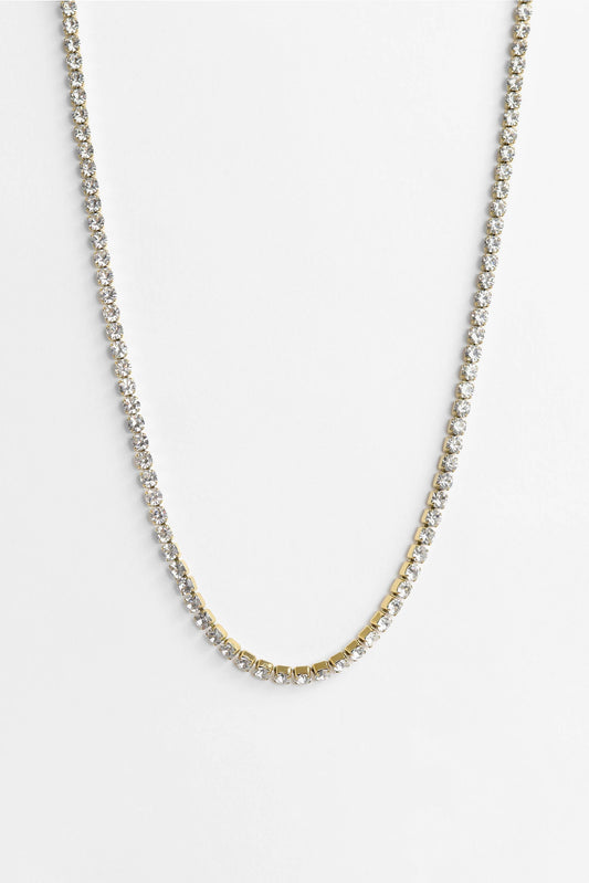 Gold Tennis Chain Necklace