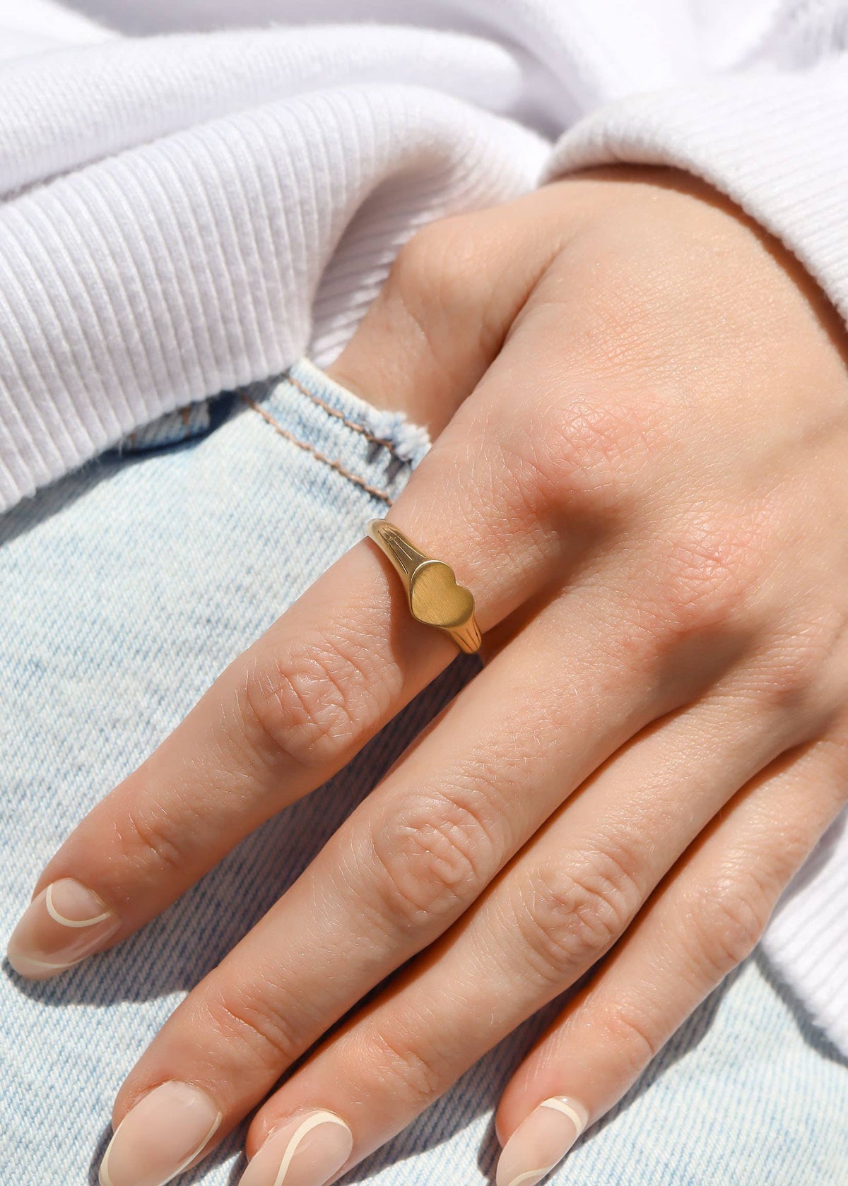 Riggs 18k Gold Signet Heart Ring