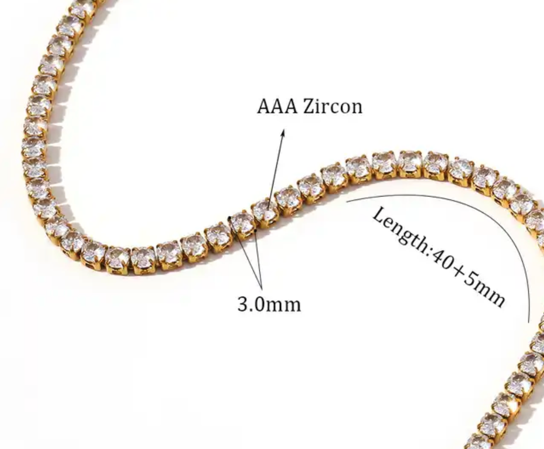 CZ Tennis Necklace