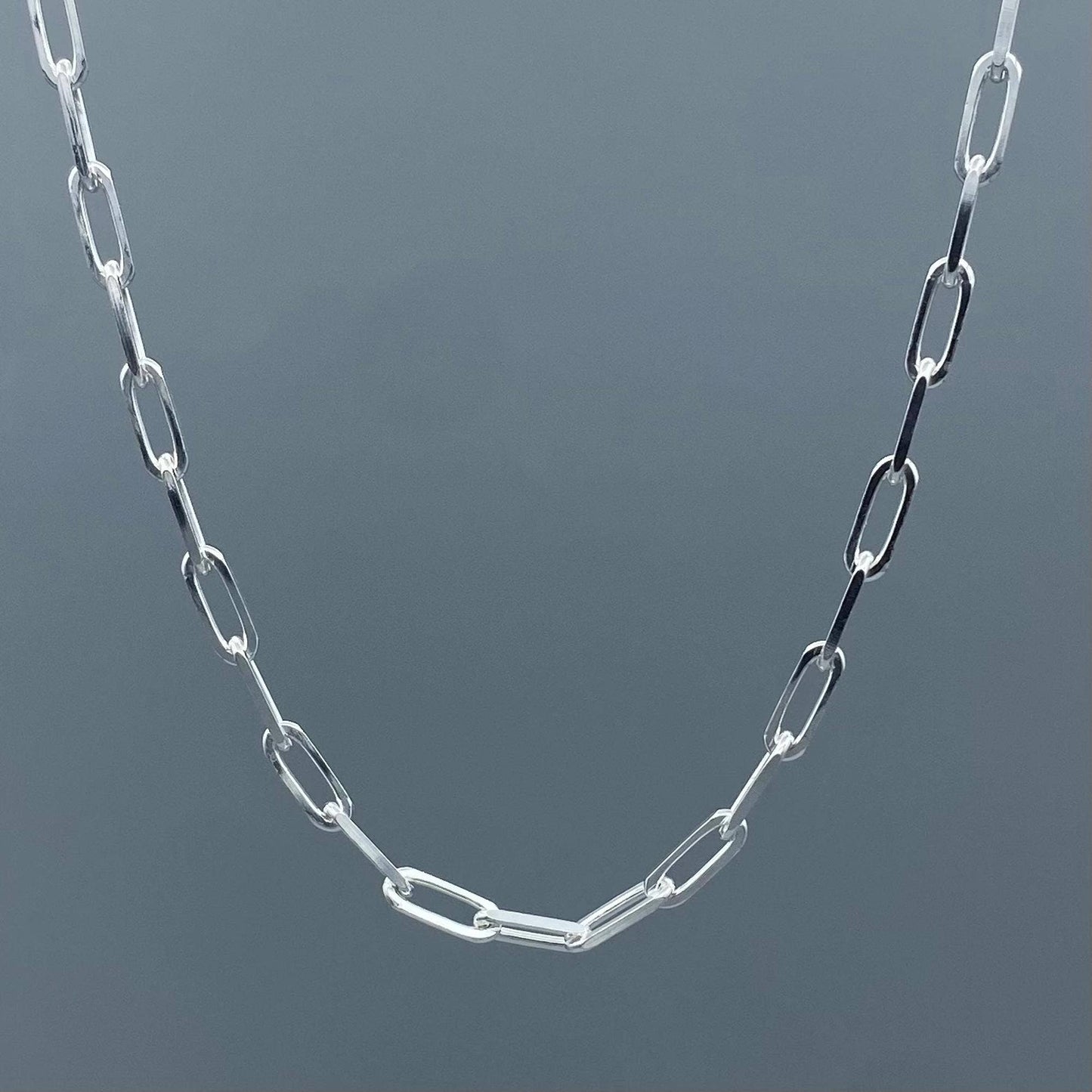 Sterling Silver Paperclip Link Chain