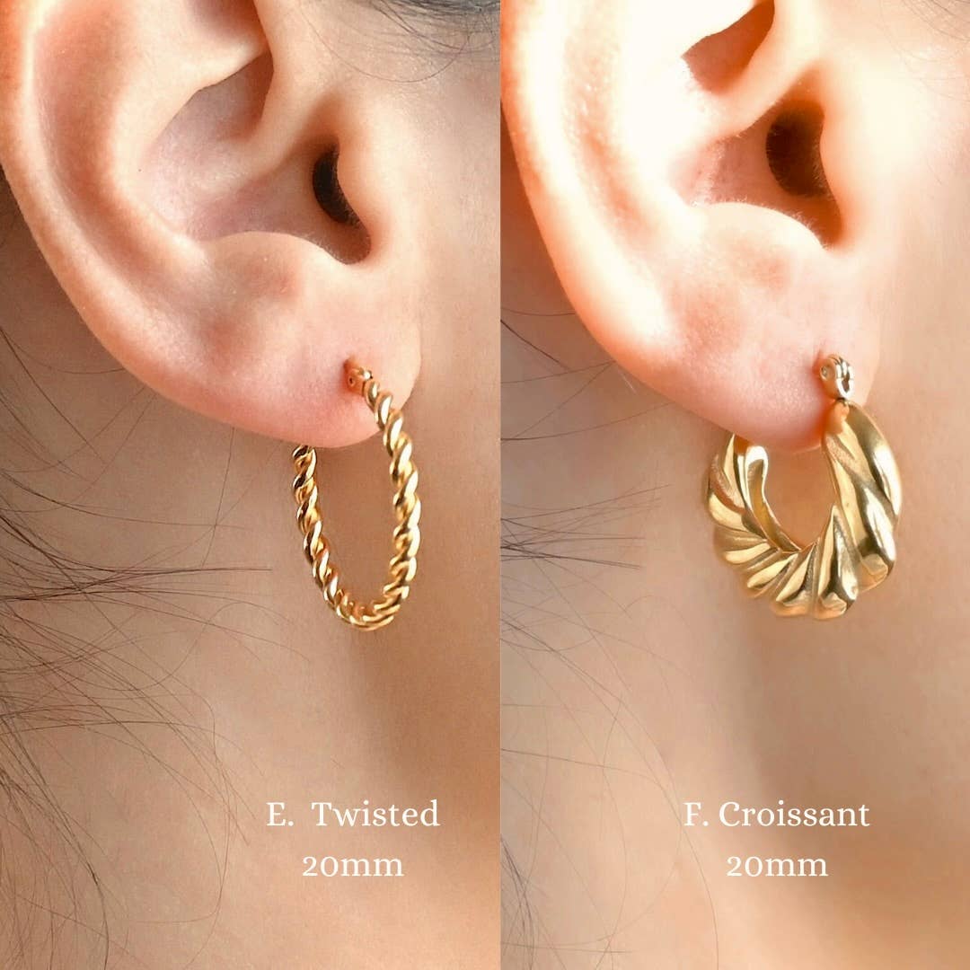 18k Gold Hoop Earrings