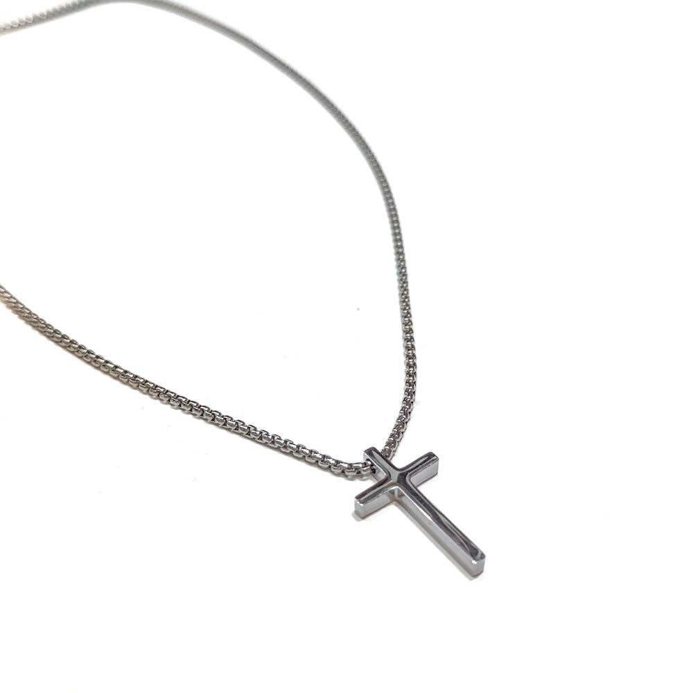 Stainless Steel Mens Collection Cross Necklace