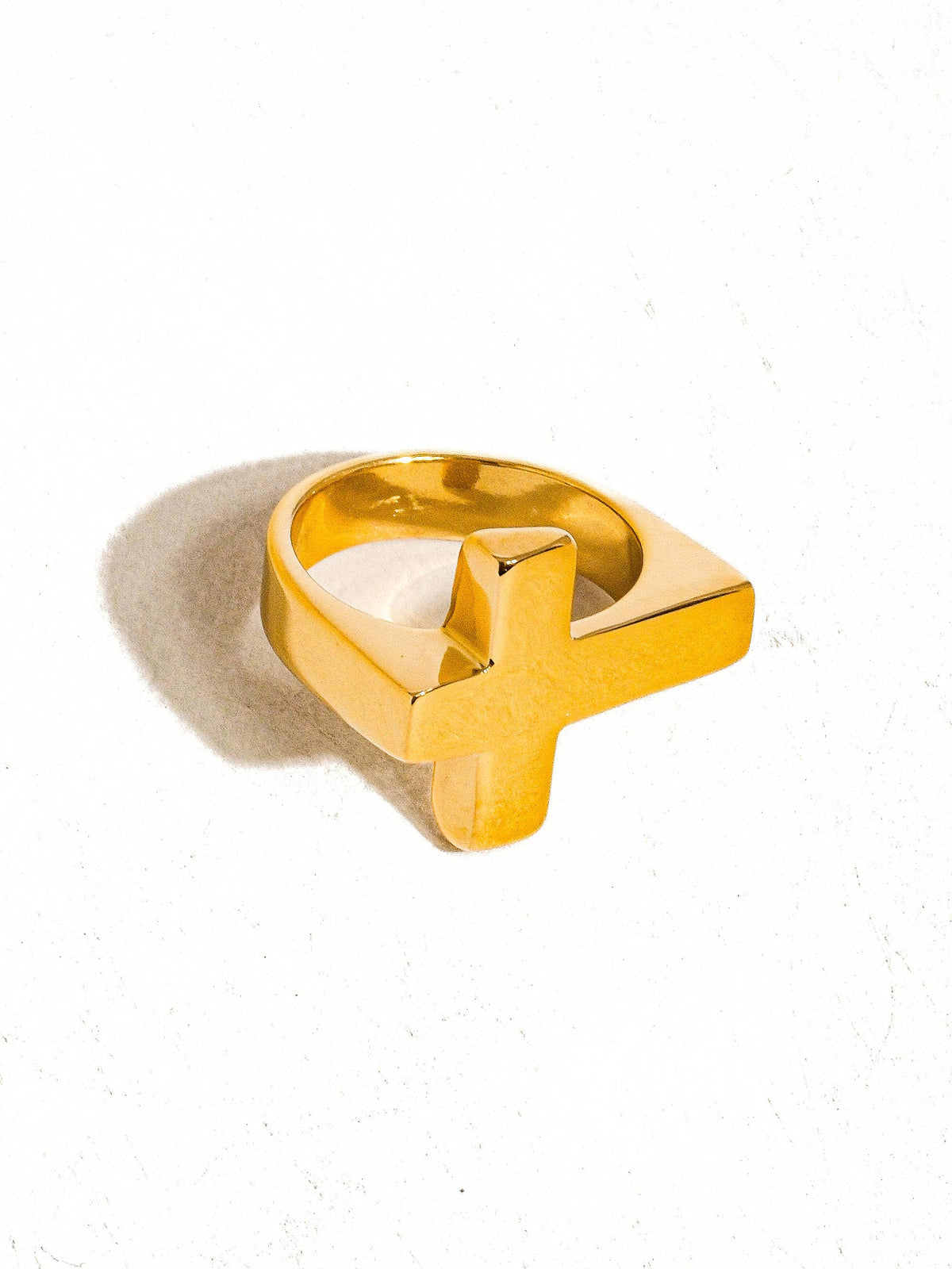 Truth 18K Gold Cross Ring