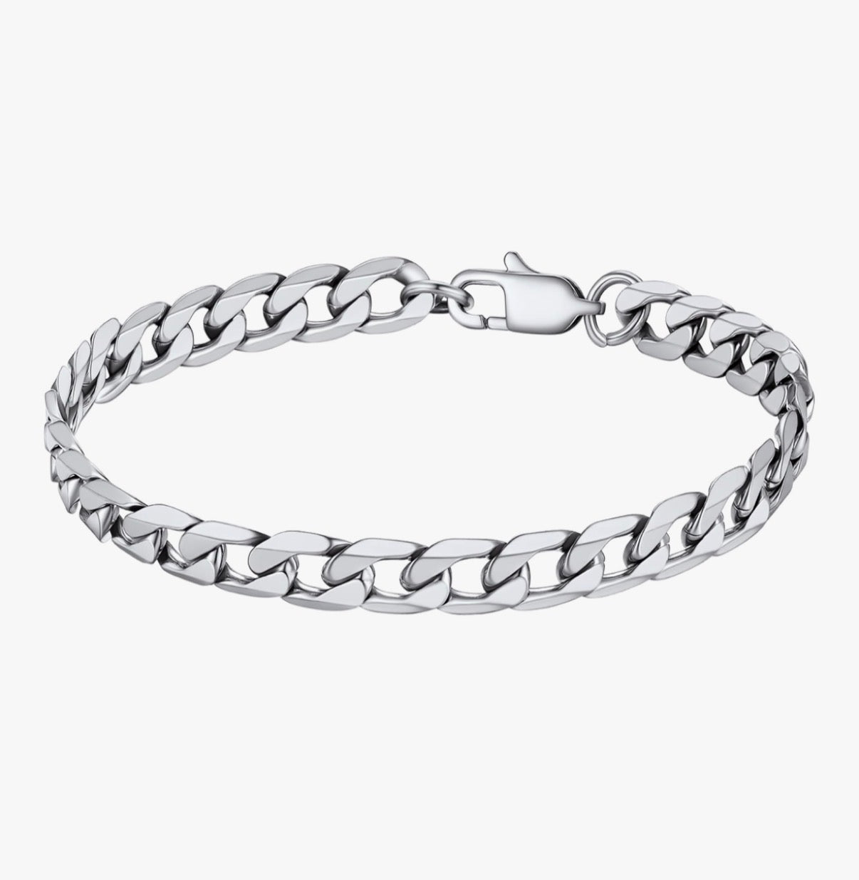 Men’s Silver Cuban Chain Bracelet