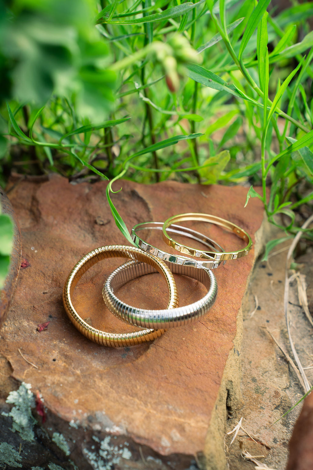 Double Snake link Bangle Bracelet