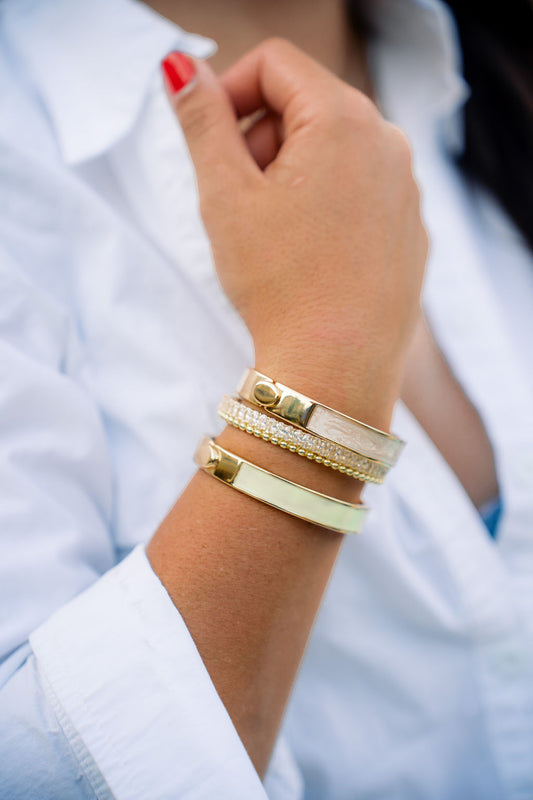Oval Enamel Bangle
