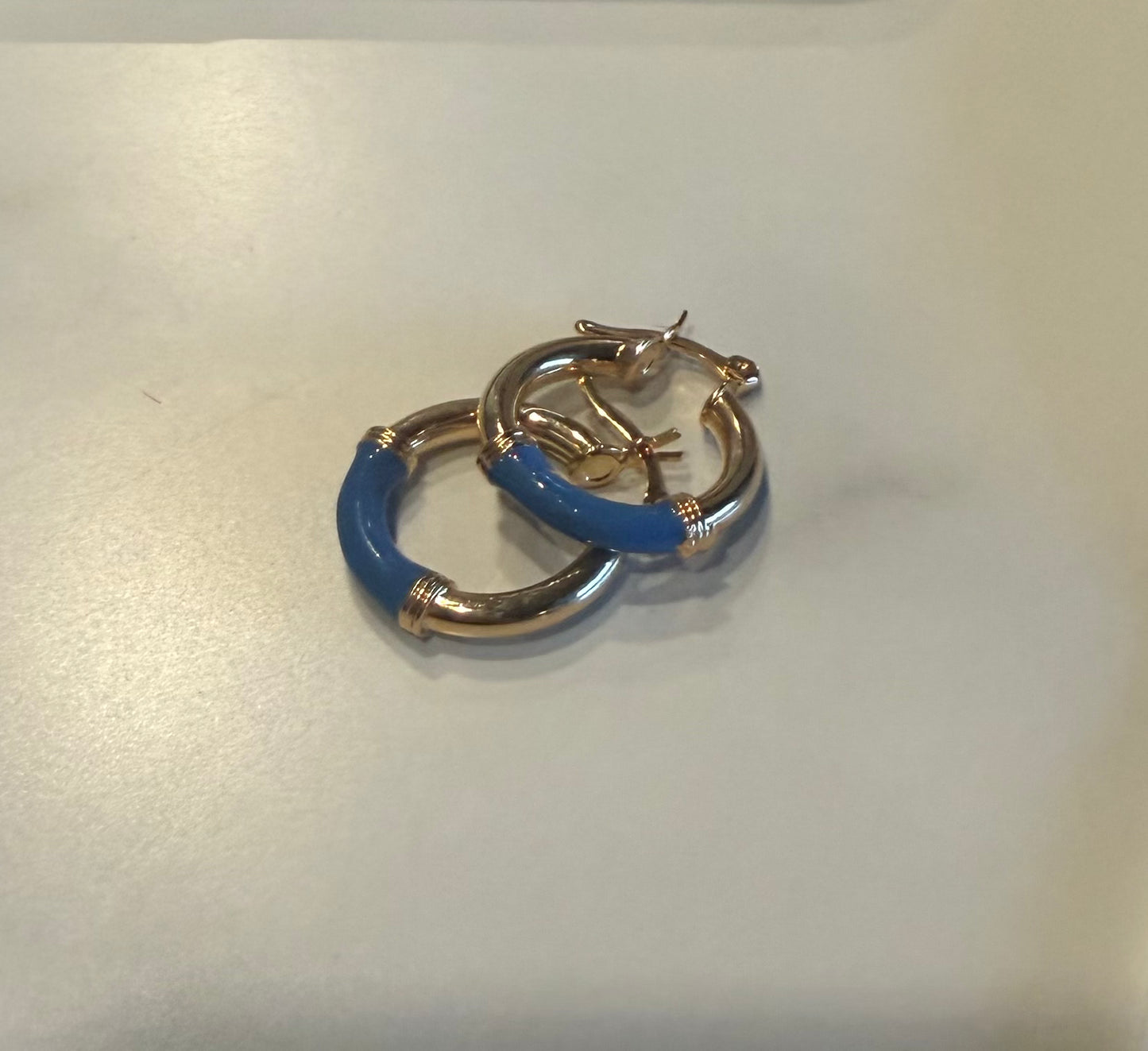 18k Gold Filled Colorful Enamel Hoop Earrings