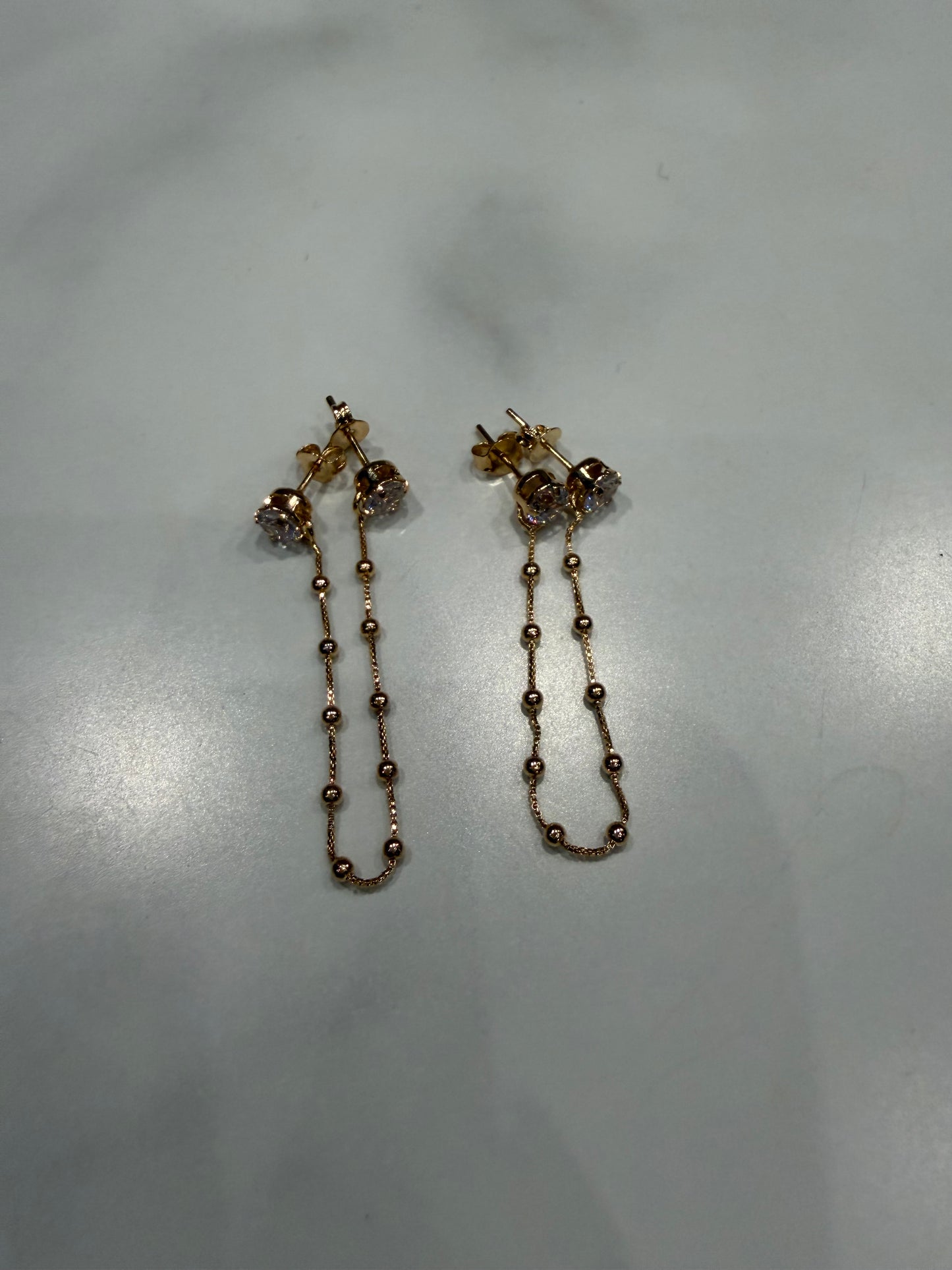 CZ Chain Earrings