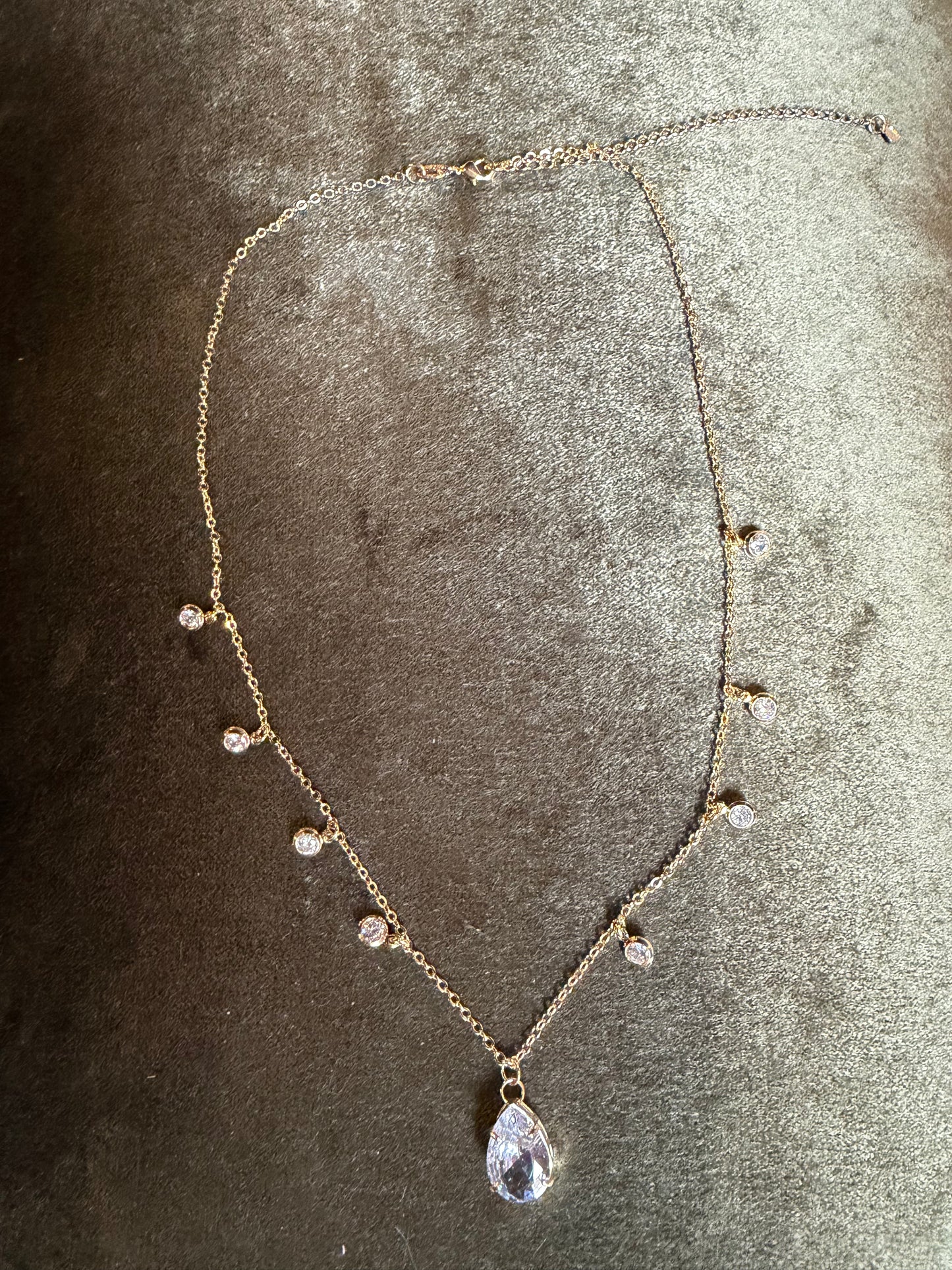 CZ Drop Necklace