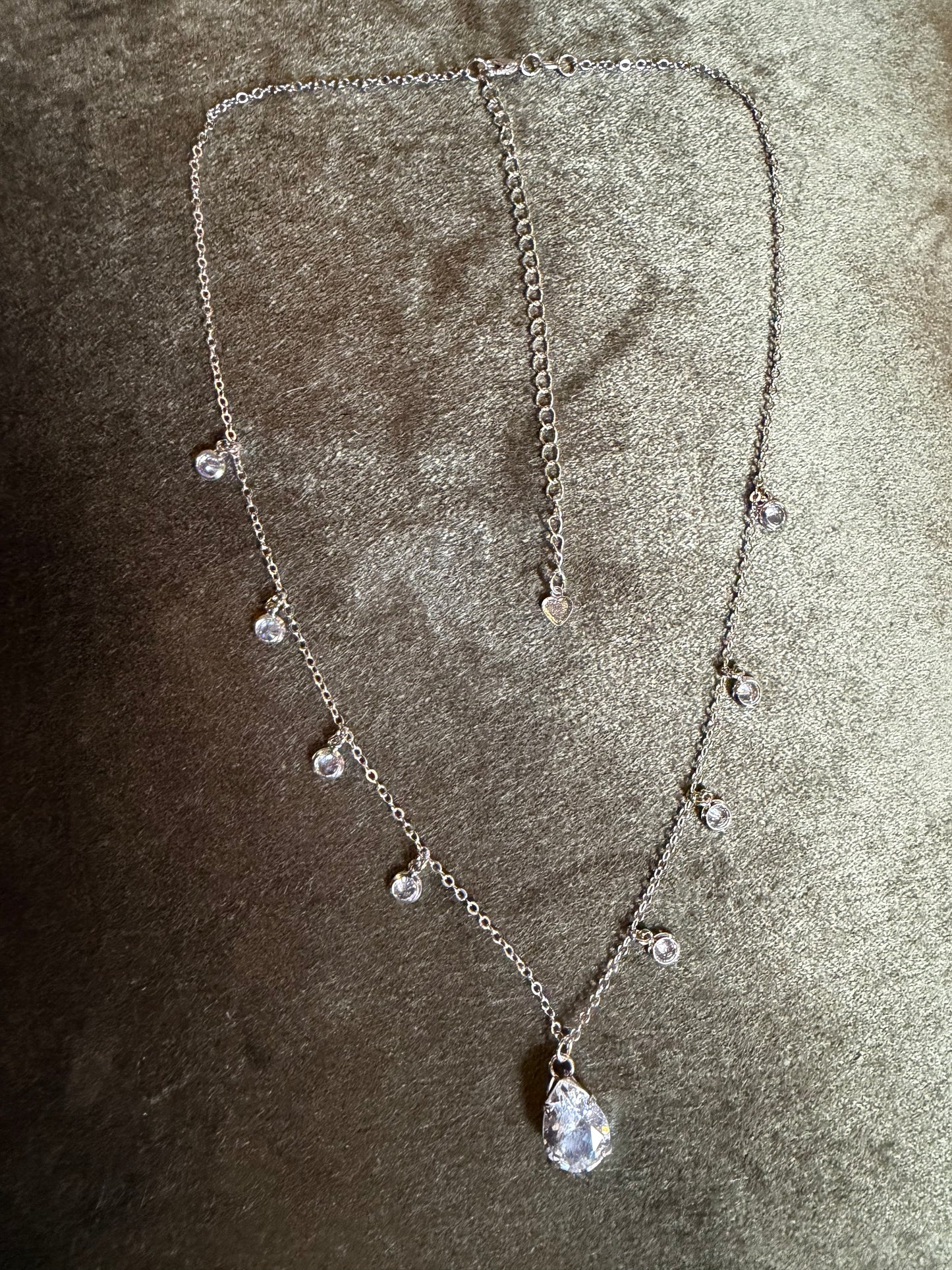 CZ Drop Necklace