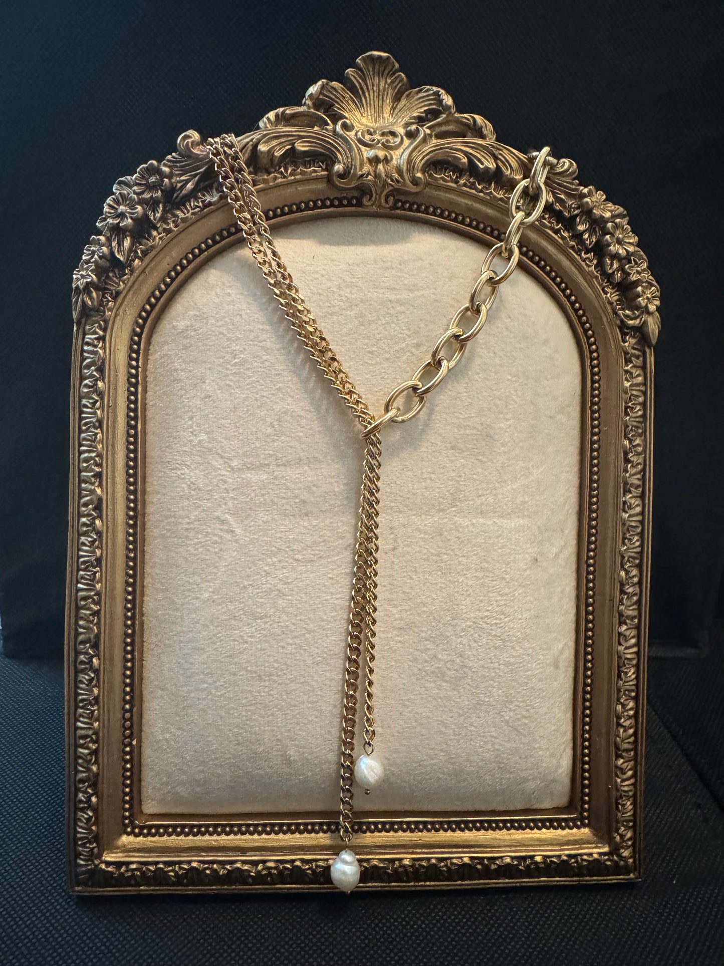 Dripped In Chains And Pearls Necklace