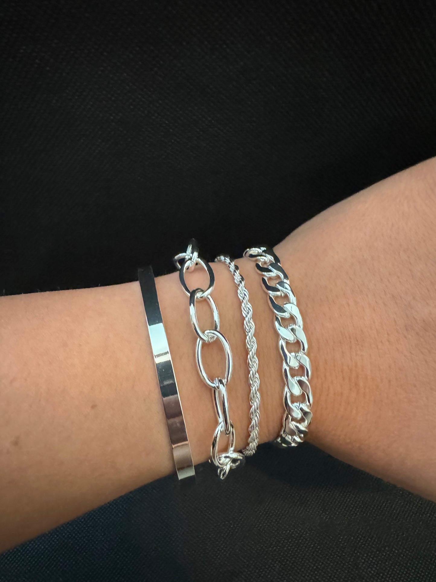 Chunky Plated Bracelet Set