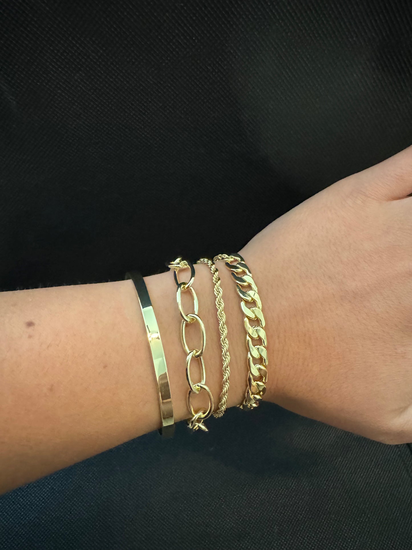 Chunky Plated Bracelet Set