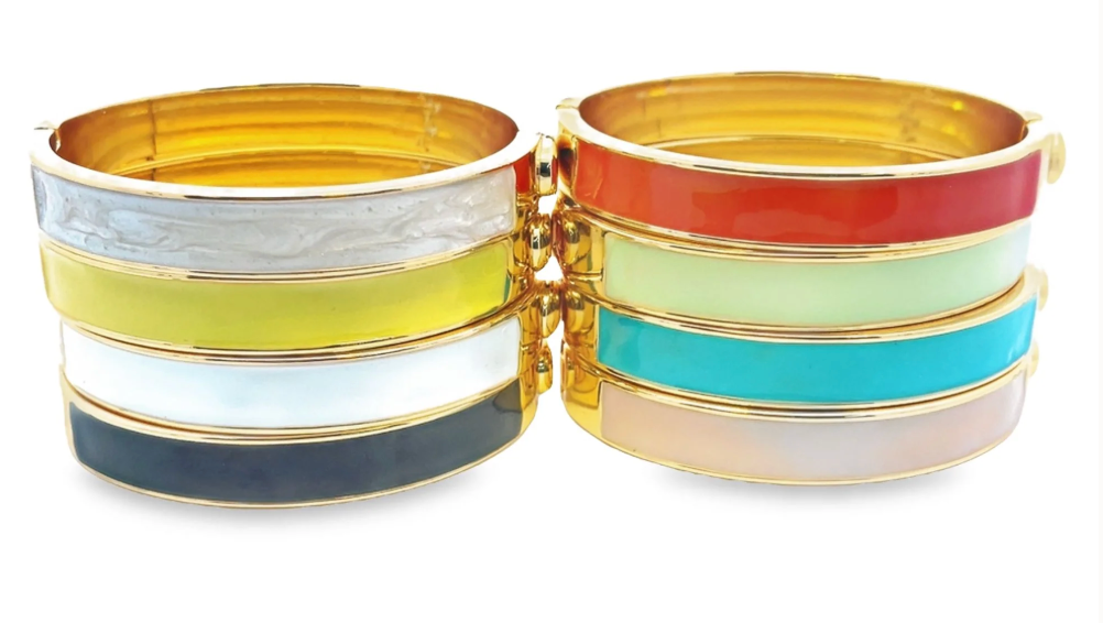 Oval Enamel Bangle