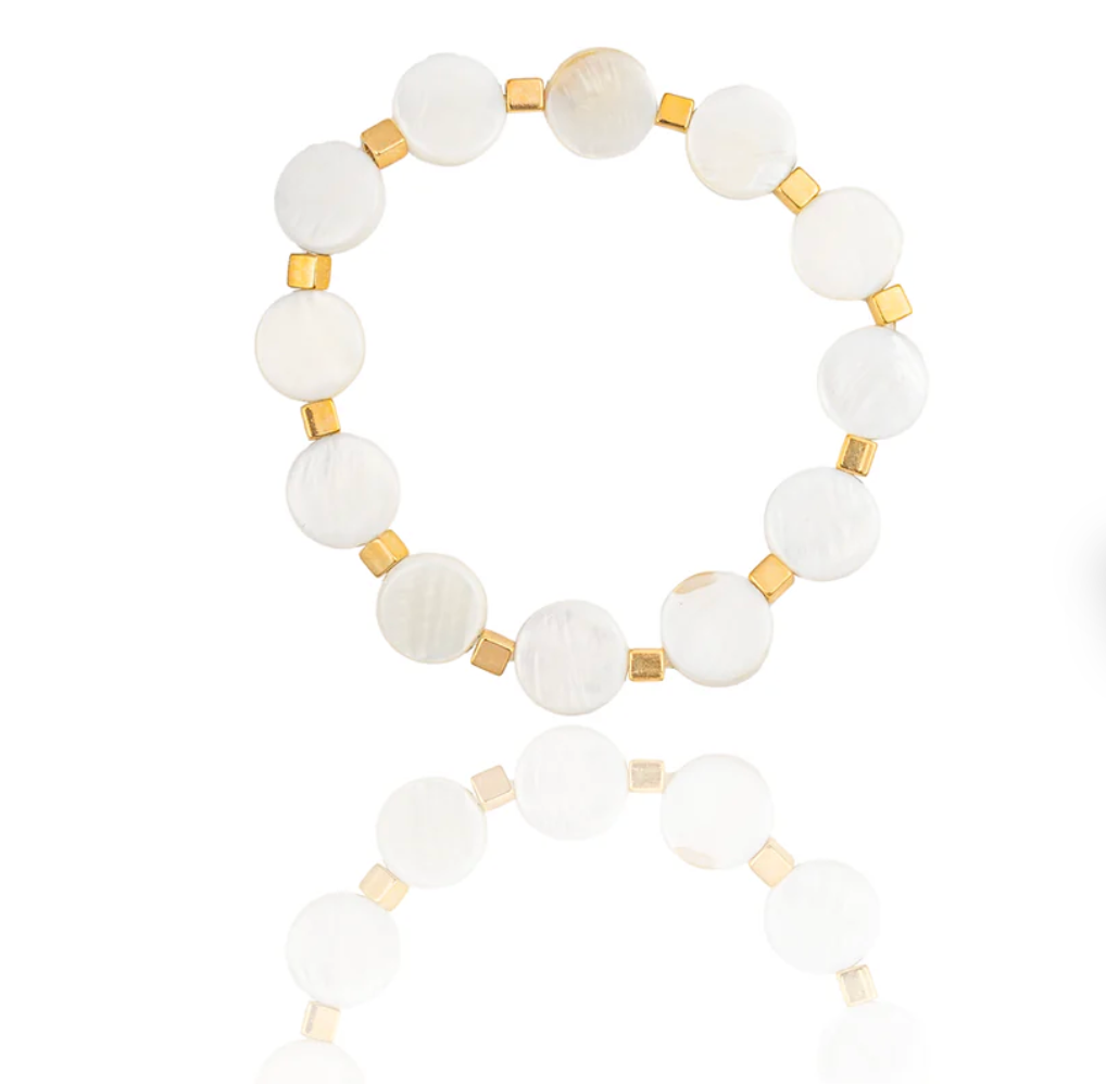 Mother Pearl Box Choker & Bracelet