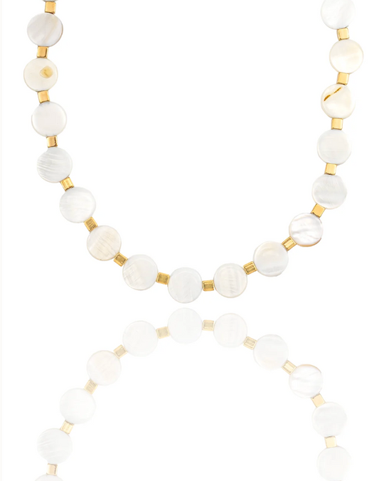 Mother Pearl Box Choker & Bracelet