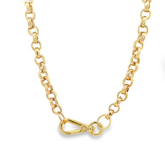 Carabiner Clasp Rolo Necklace