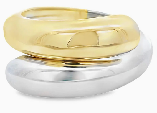 Intertwined Chubby Hinged Teardrop Bangle
