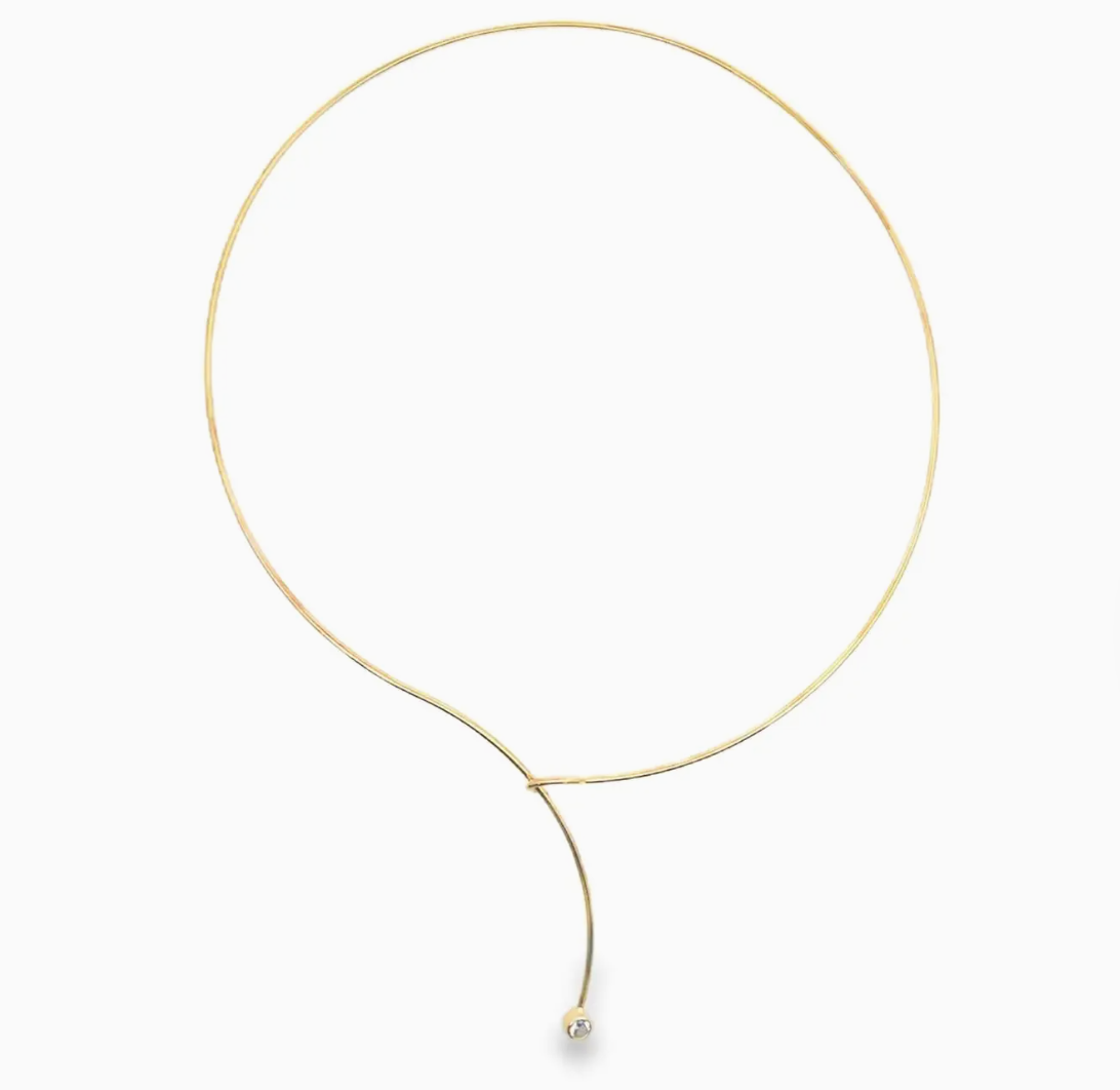 CZ Bezel Stone Wire Choker