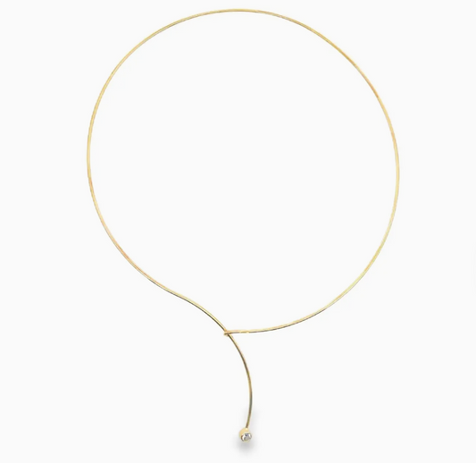 CZ Bezel Stone Wire Choker
