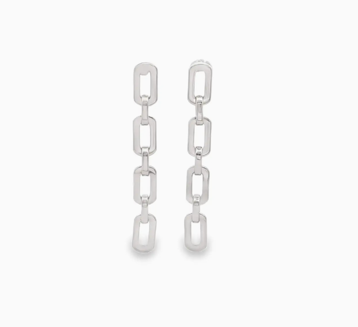 Paperclip Chain Link Dangle Earrings