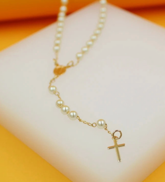 18K Gold Filled Catholic Gold Rosary