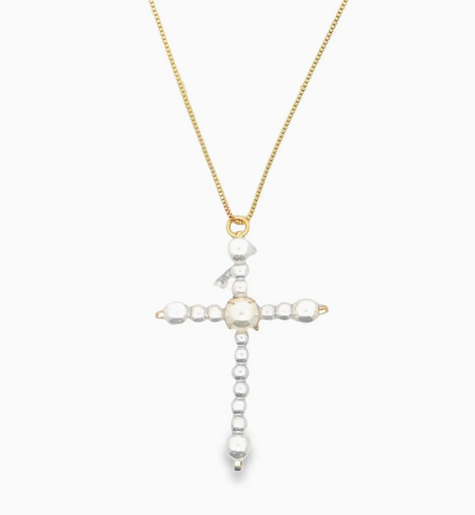 Pearl Cross Necklace