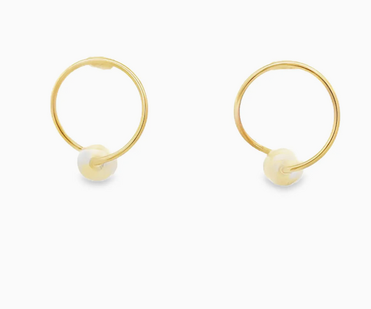 18k Gold Filled Pearl Earrings