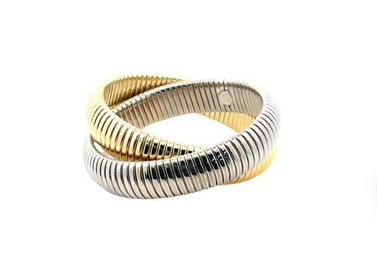 Double Snake link Bangle Bracelet