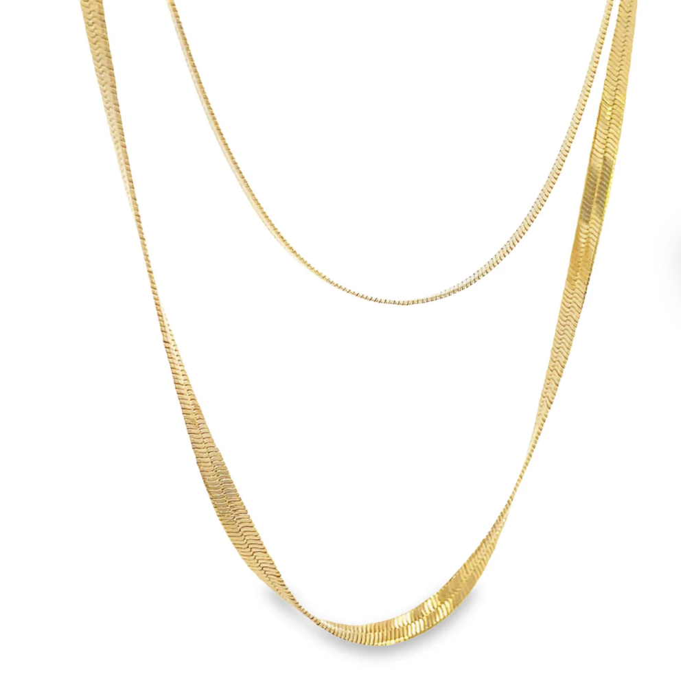 Gold Filled Herringbone Belly Chain
