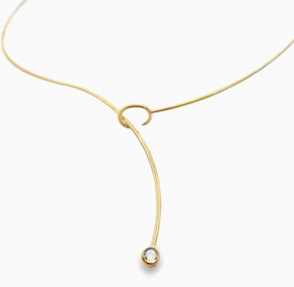 CZ Bezel Stone Wire Choker