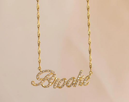 Custom CZ Name Necklace