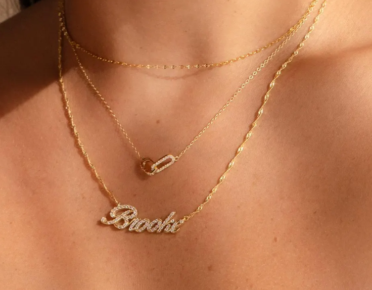 Custom CZ Name Necklace