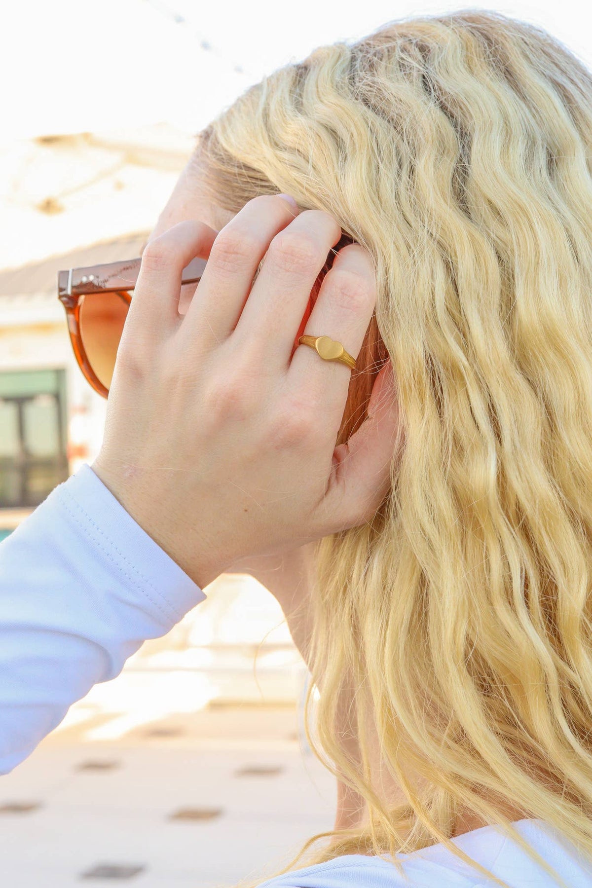Riggs 18k Gold Signet Heart Ring