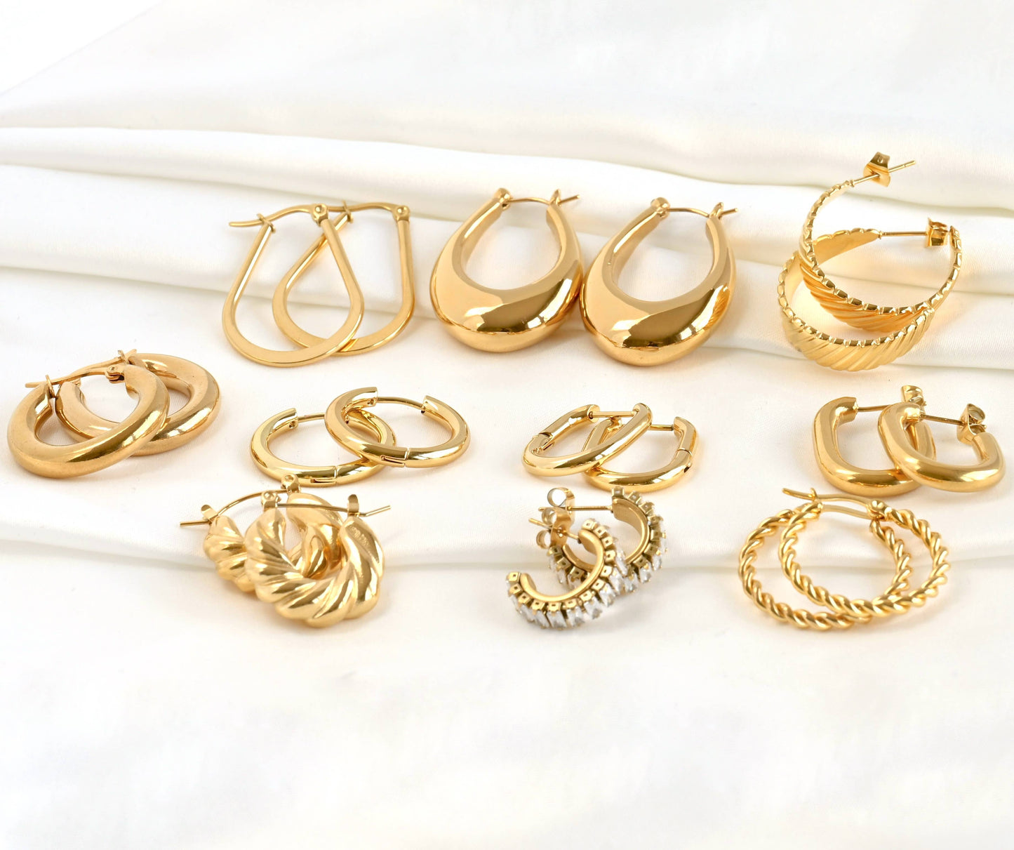 18k Gold Hoop Earrings