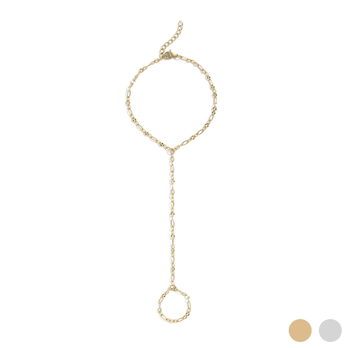 Gold Smooth Lip Hand Chain