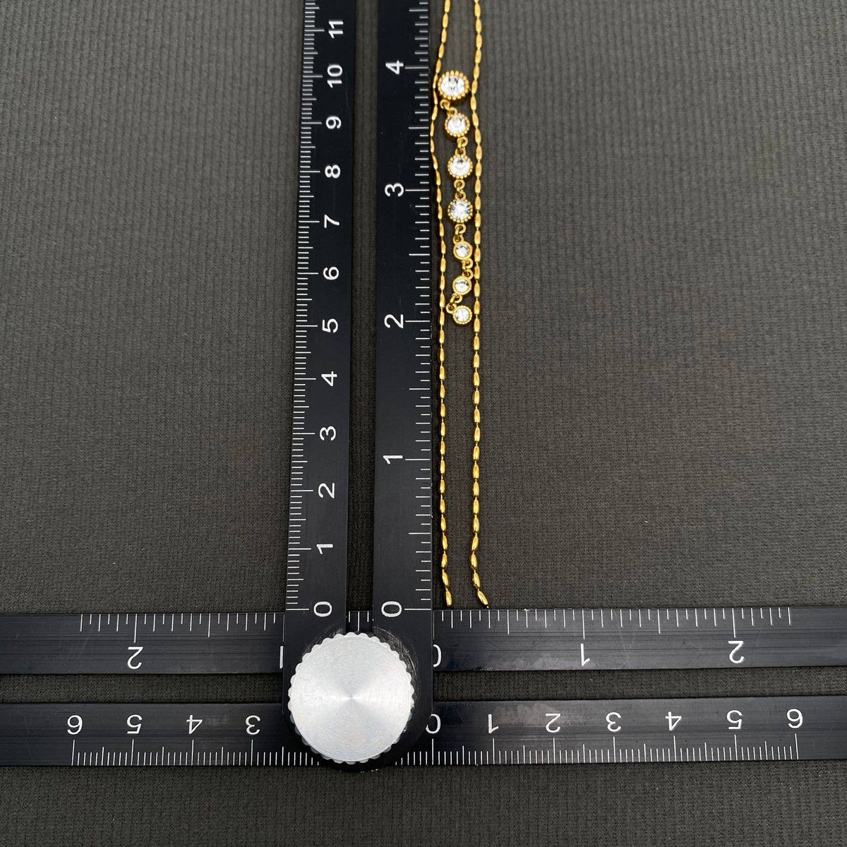 Roud Zircon Fringe SS Lariat Necklace - FGS