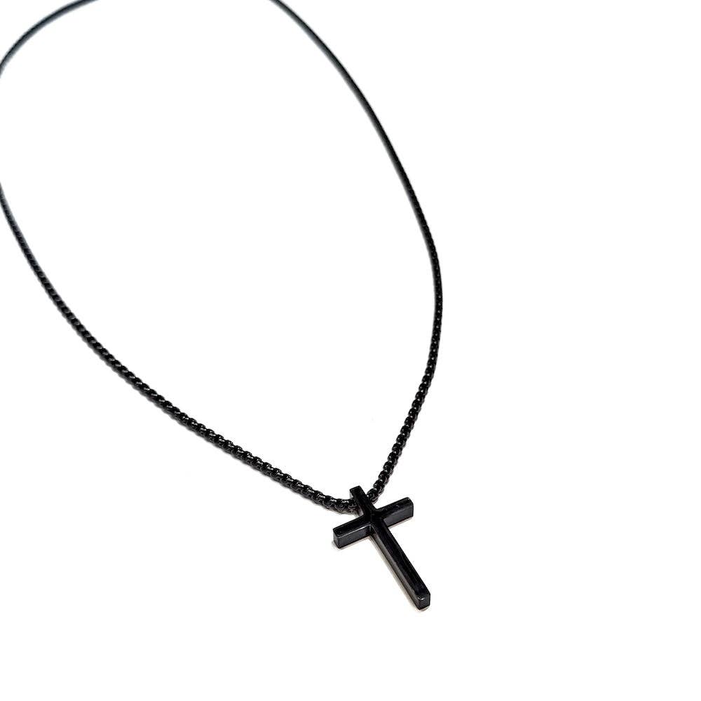 Stainless Steel Mens Collection Cross Necklace