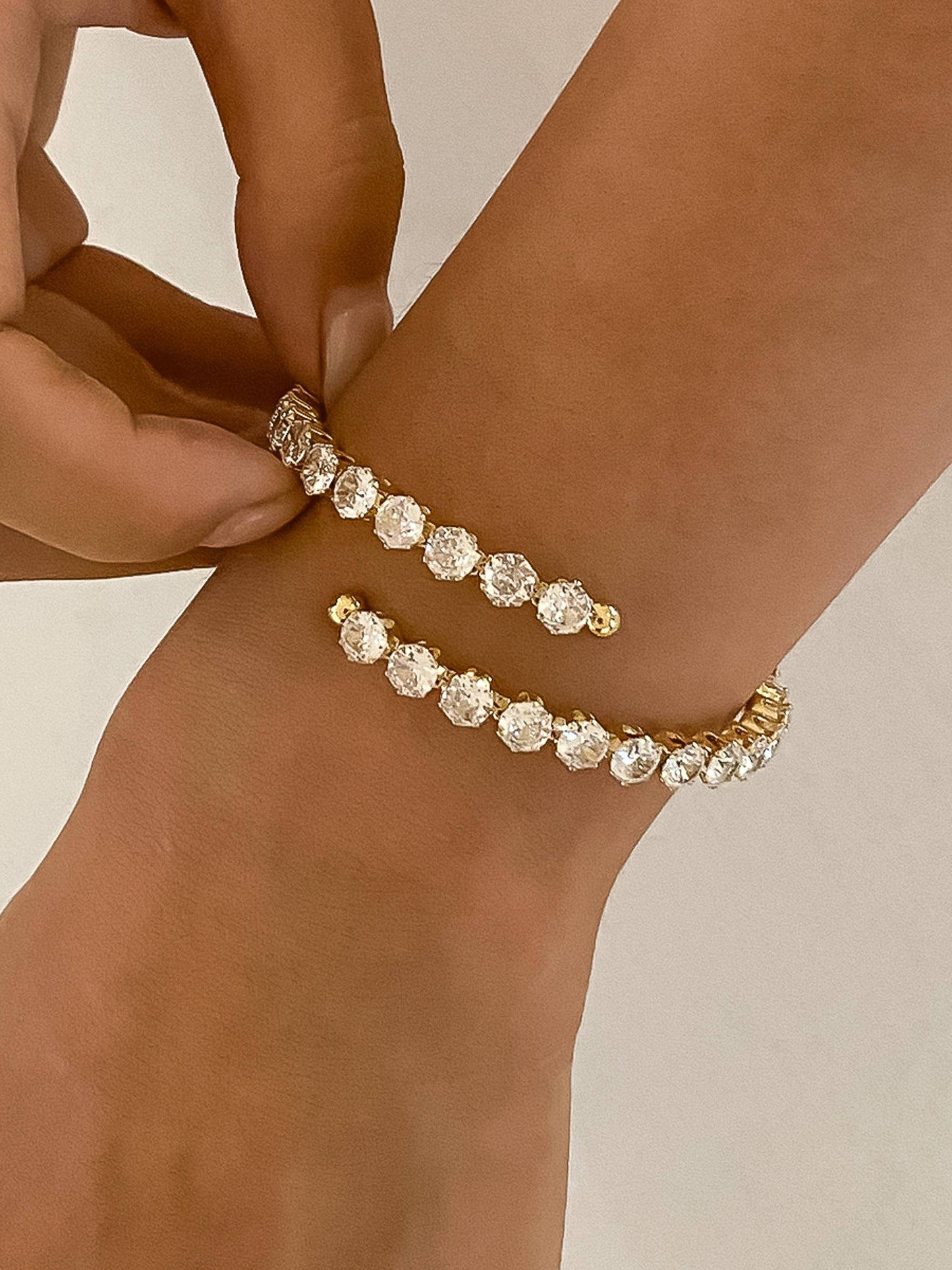 Maëlys 18K Gold CZ Glam Bracelet