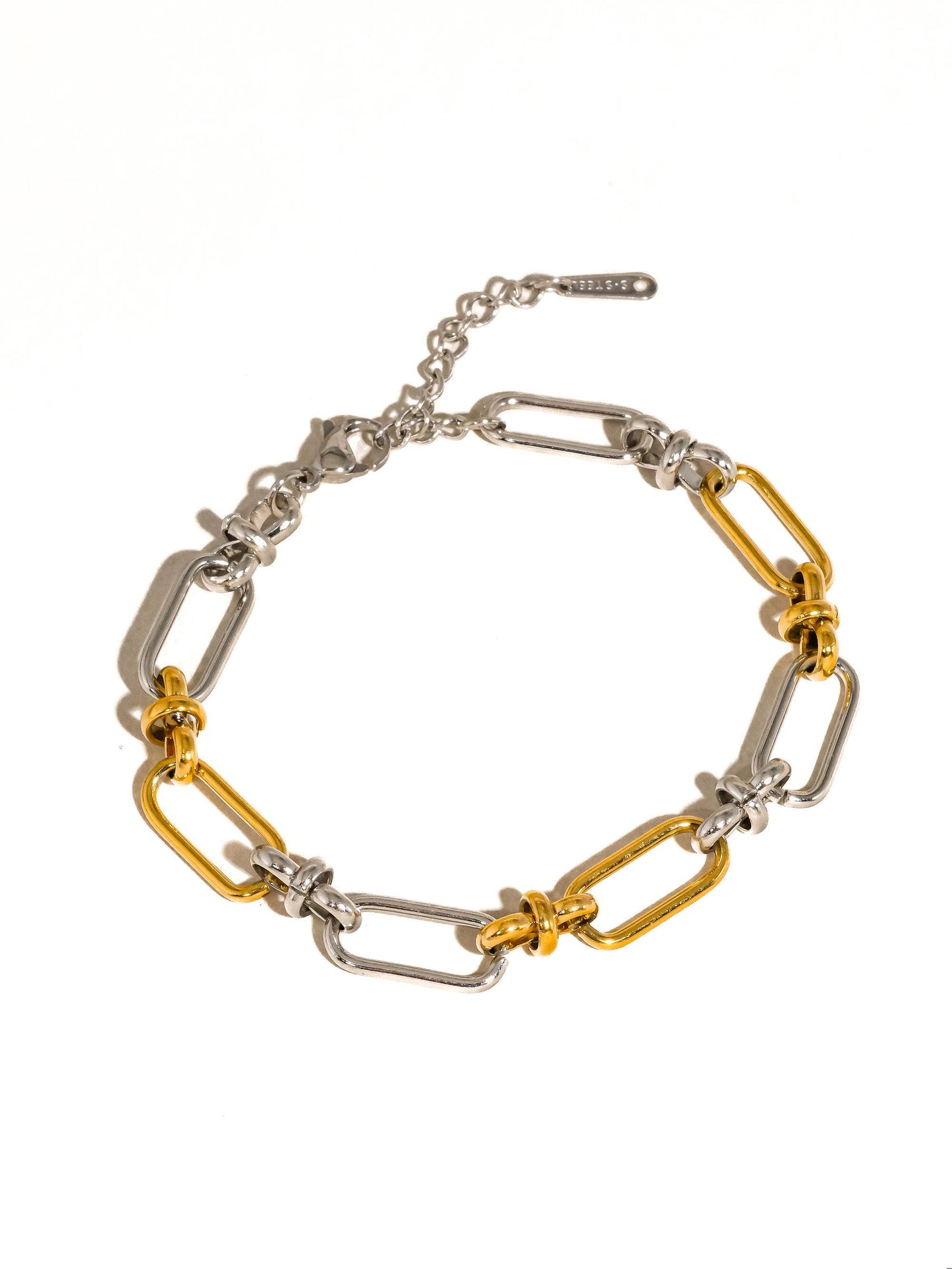 Matin 18K Gold Two Tone Chain Bracelet