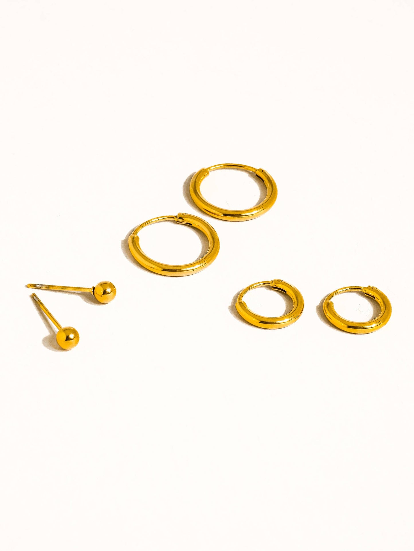 Brigitte 18K Gold Hoops Set