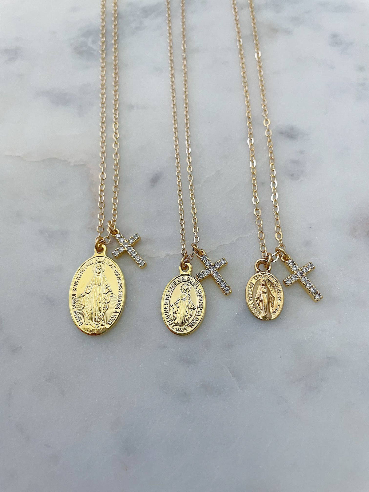 Riggs Virgin Mary Cross Necklace