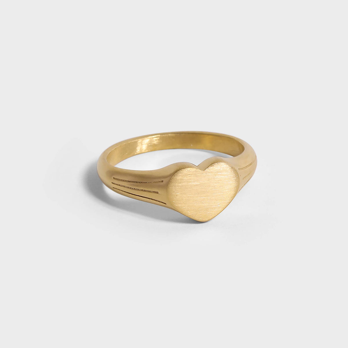 Riggs 18k Gold Signet Heart Ring