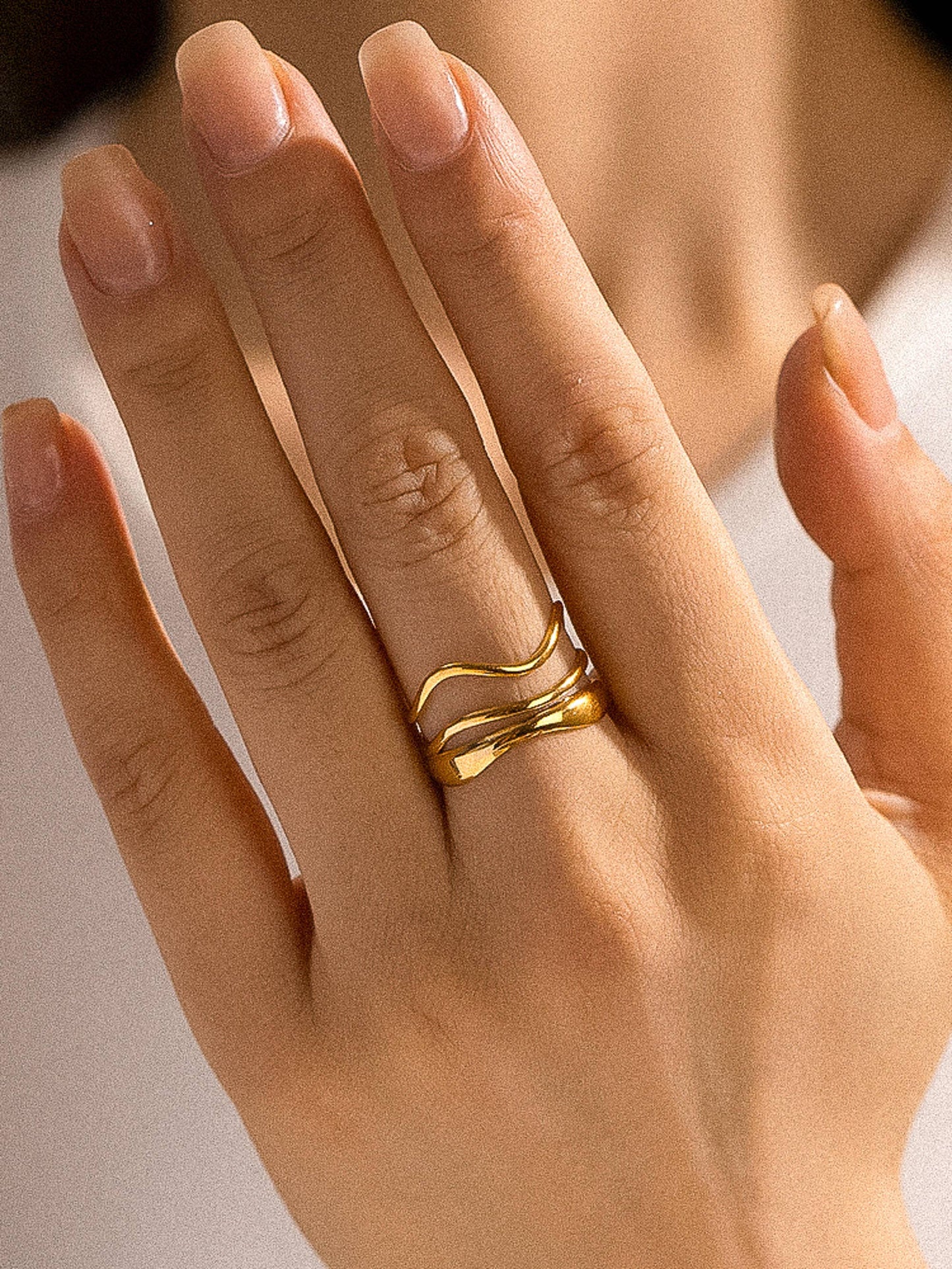 Ozzy 18K Gold Abstract Ring