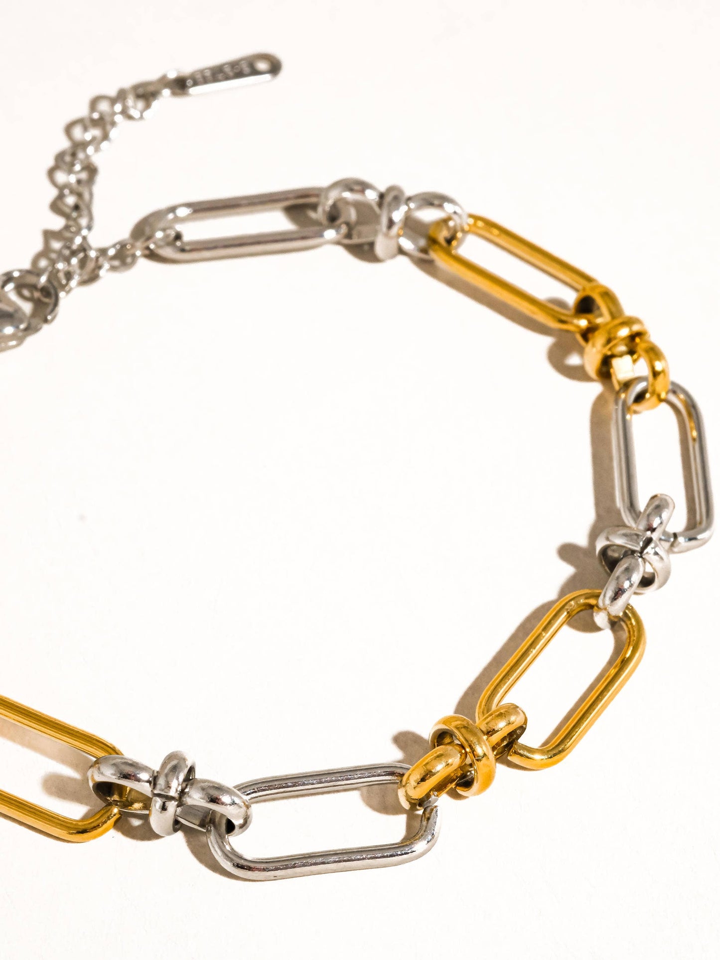 Matin 18K Gold Two Tone Chain Bracelet