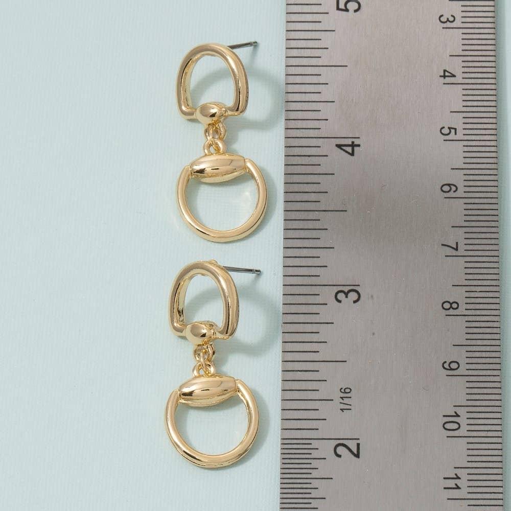 Horse Bit Drop Earrings