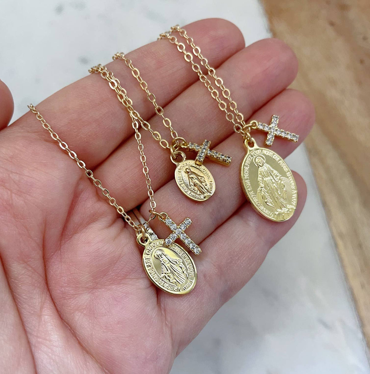 Riggs Virgin Mary Cross Necklace