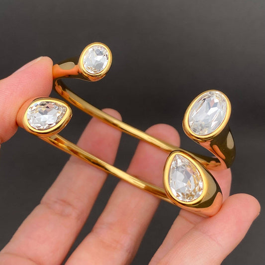 Double Zircon Cuff