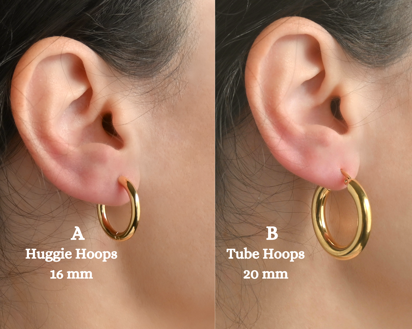 18k Gold Hoop Earrings